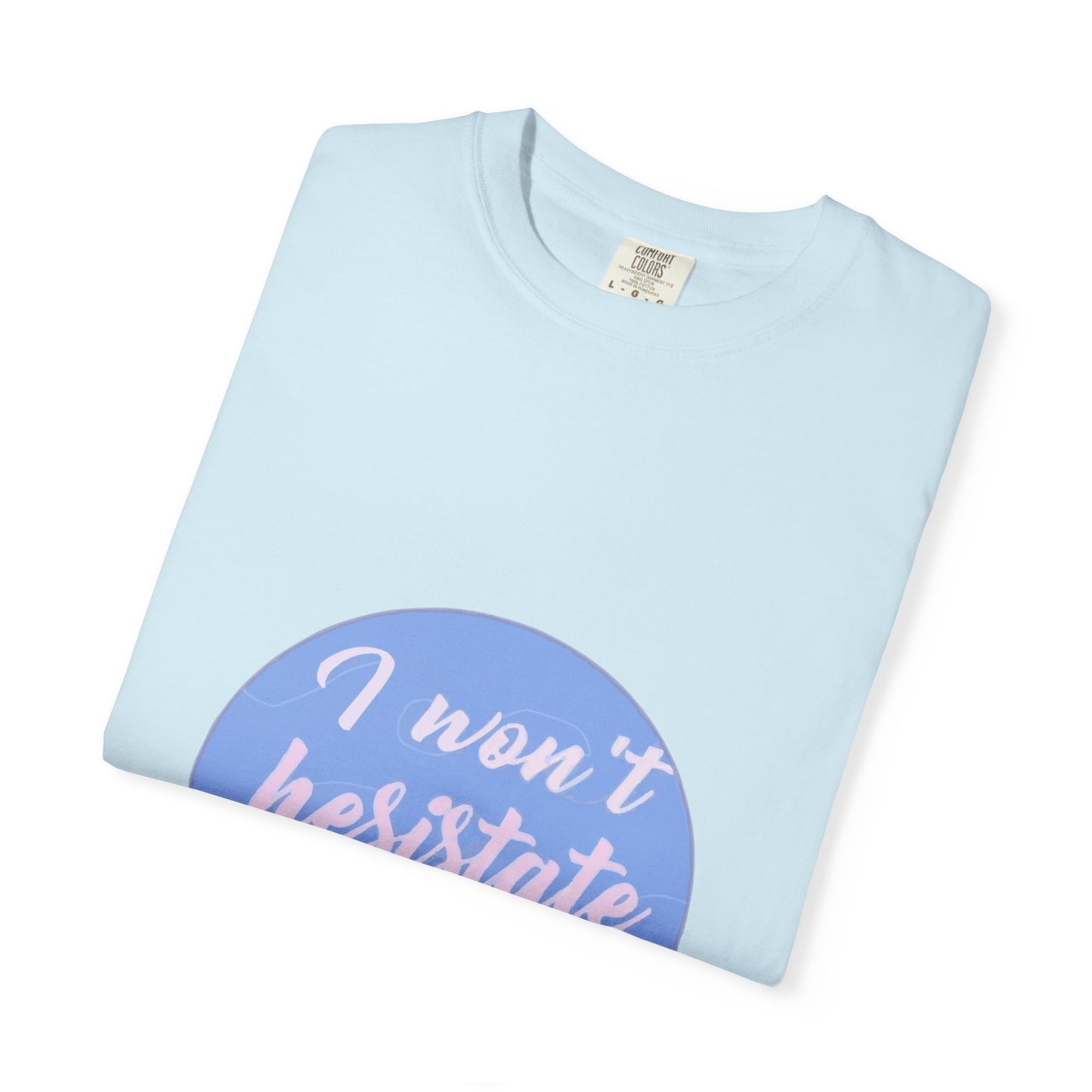 Blue Quote Circle Unisex Garment-Dyed T-shirt - snazzymerch