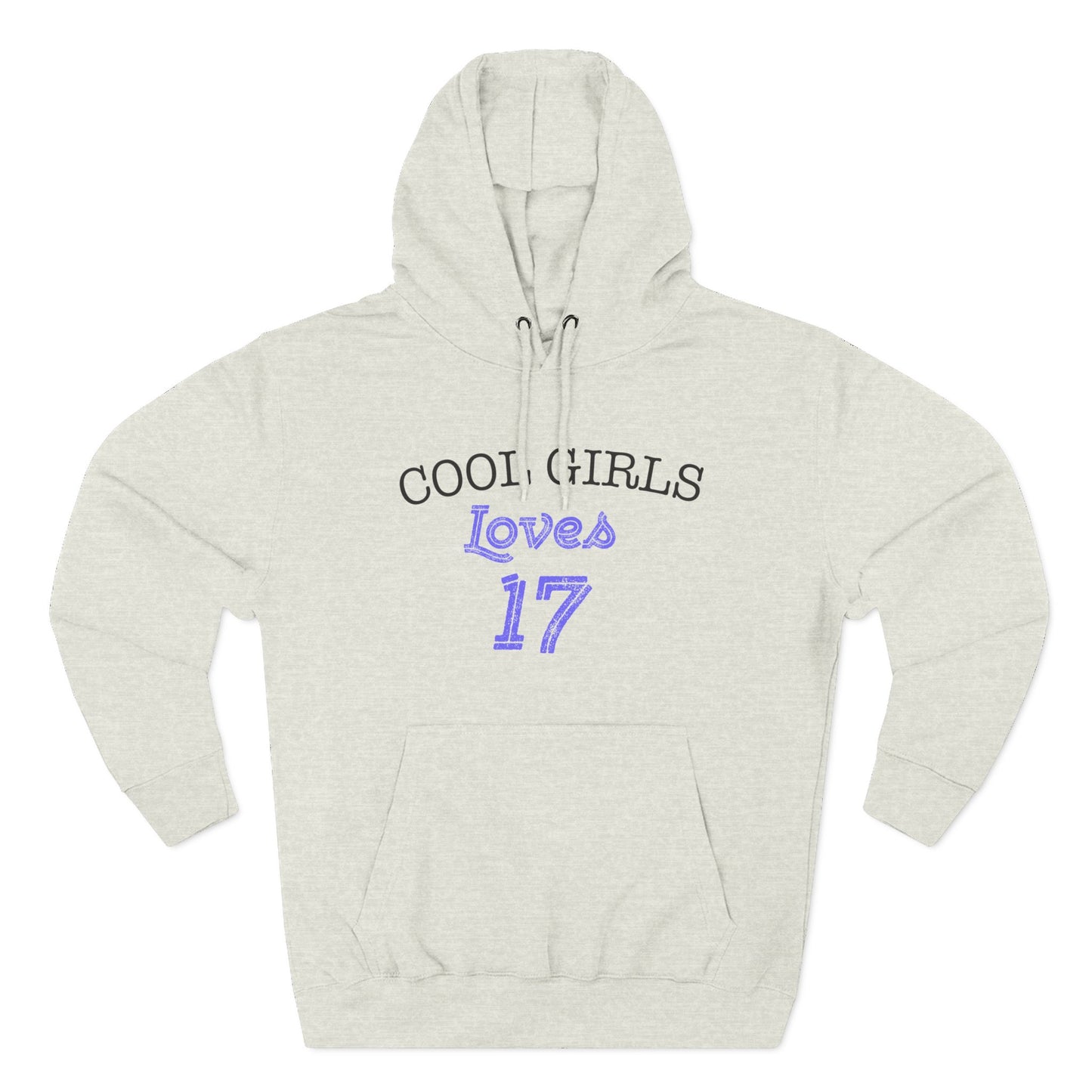 Love for 17 Graphic Three-Panel Fleece Hoodie - snazzymerch