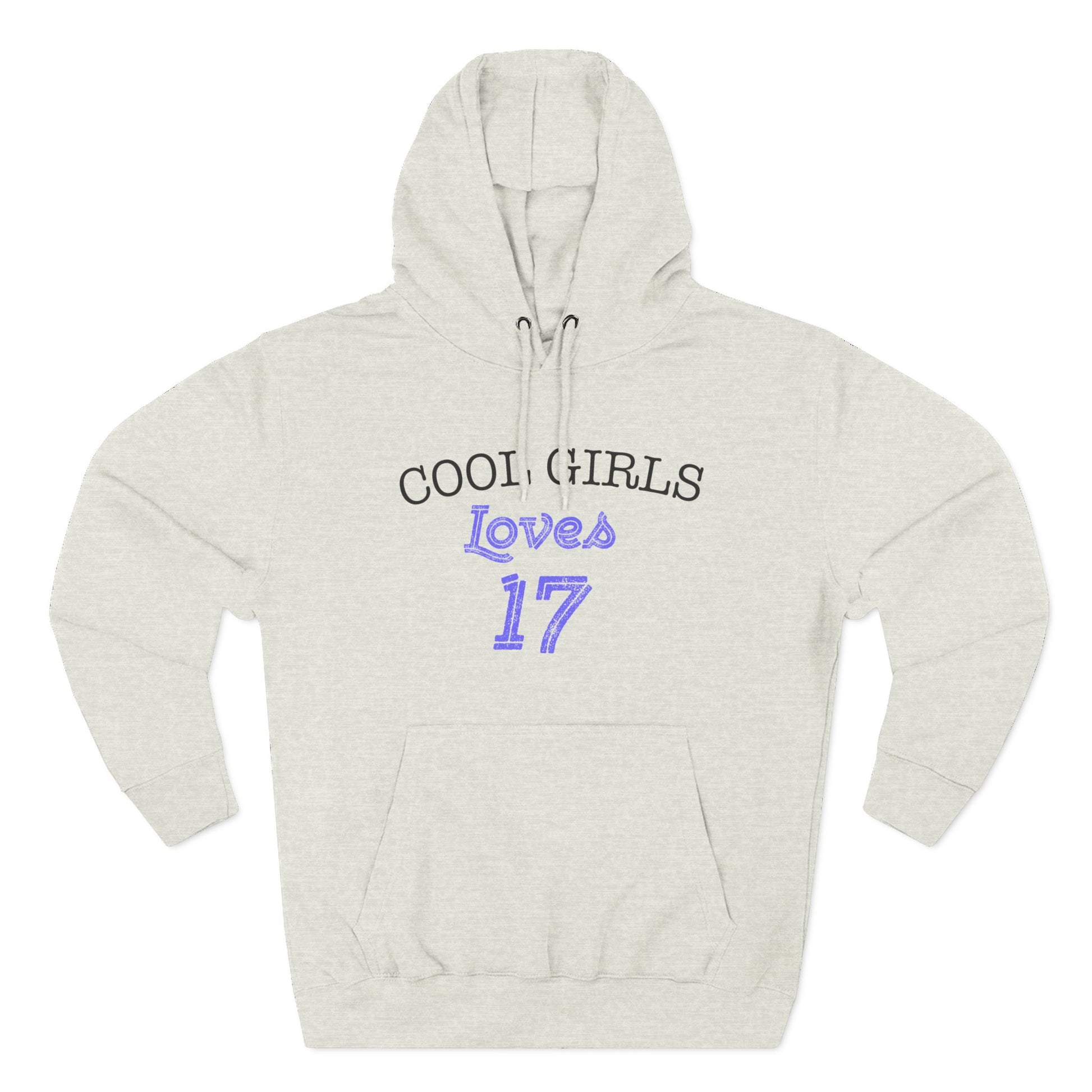 Love for 17 Graphic Three-Panel Fleece Hoodie - snazzymerch