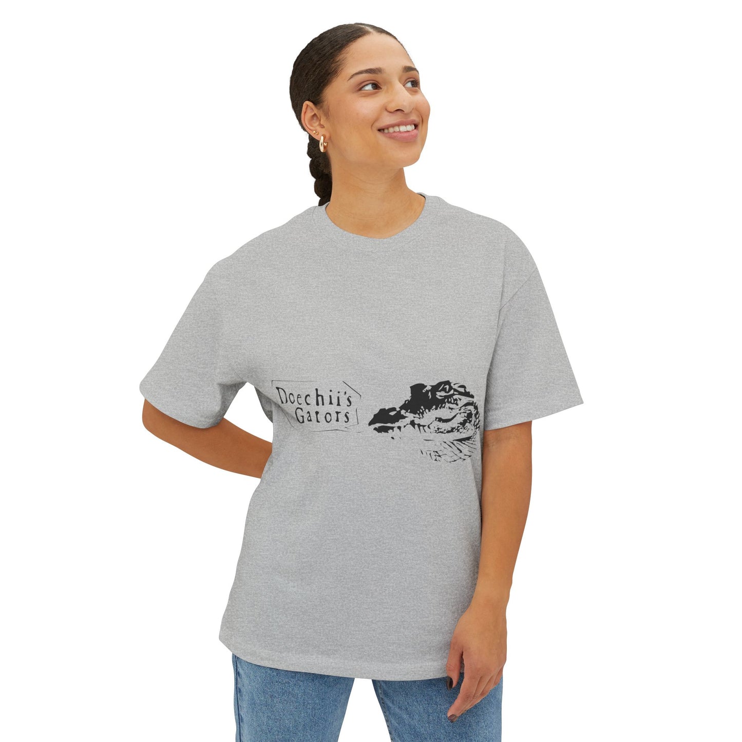 Text Graphic Unisex Oversized Boxy Tee - snazzymerch