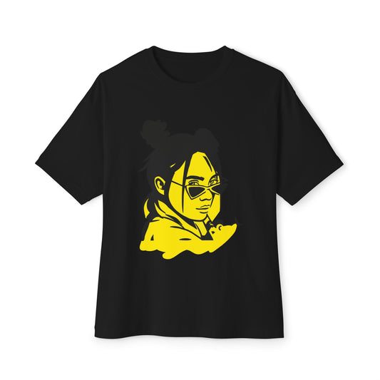 Neon Mood Portrait Oversized T-Shirt – Vibrant Streetwear Edition Printify