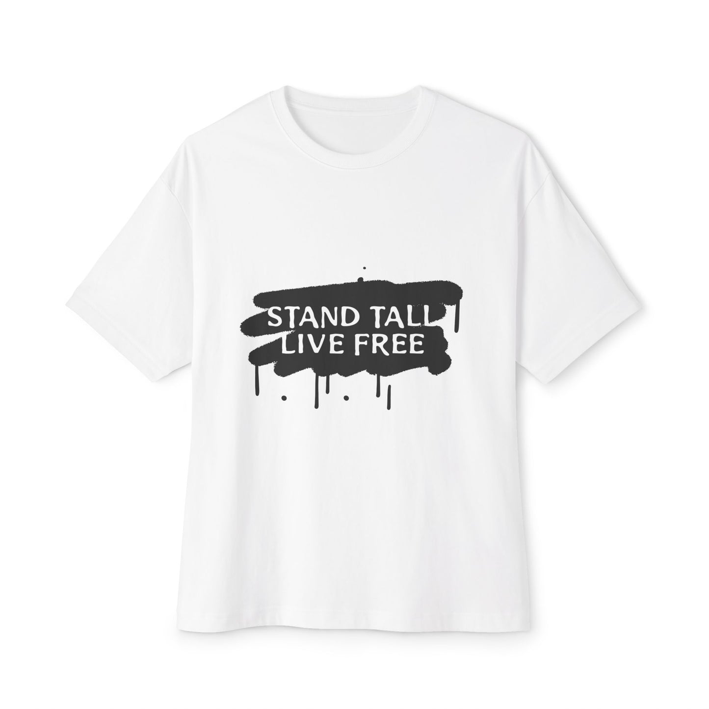 Stand Tall Live Free Unisex oversized Boxy Tee - snazzymerch