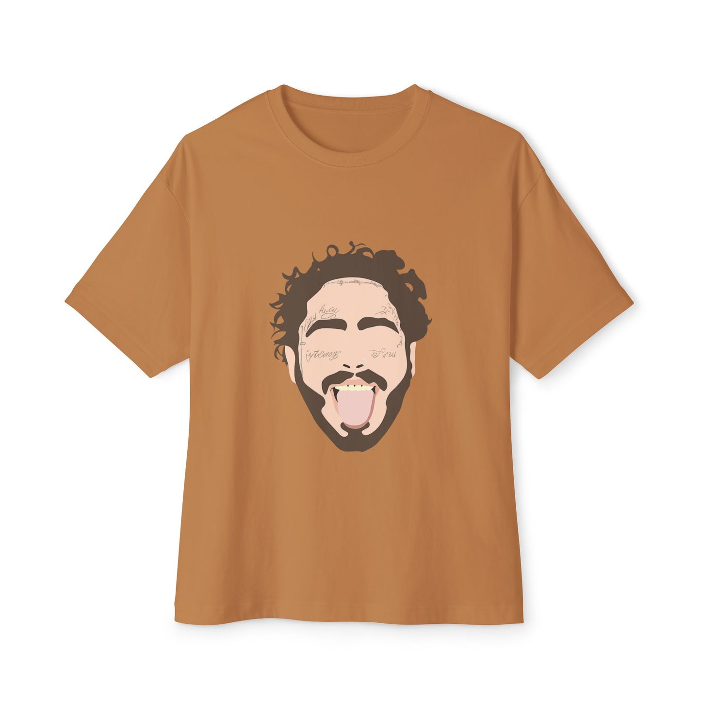 Minimalist Tongue Out Cartoon Face Unisex Oversized Boxy Tee Printify