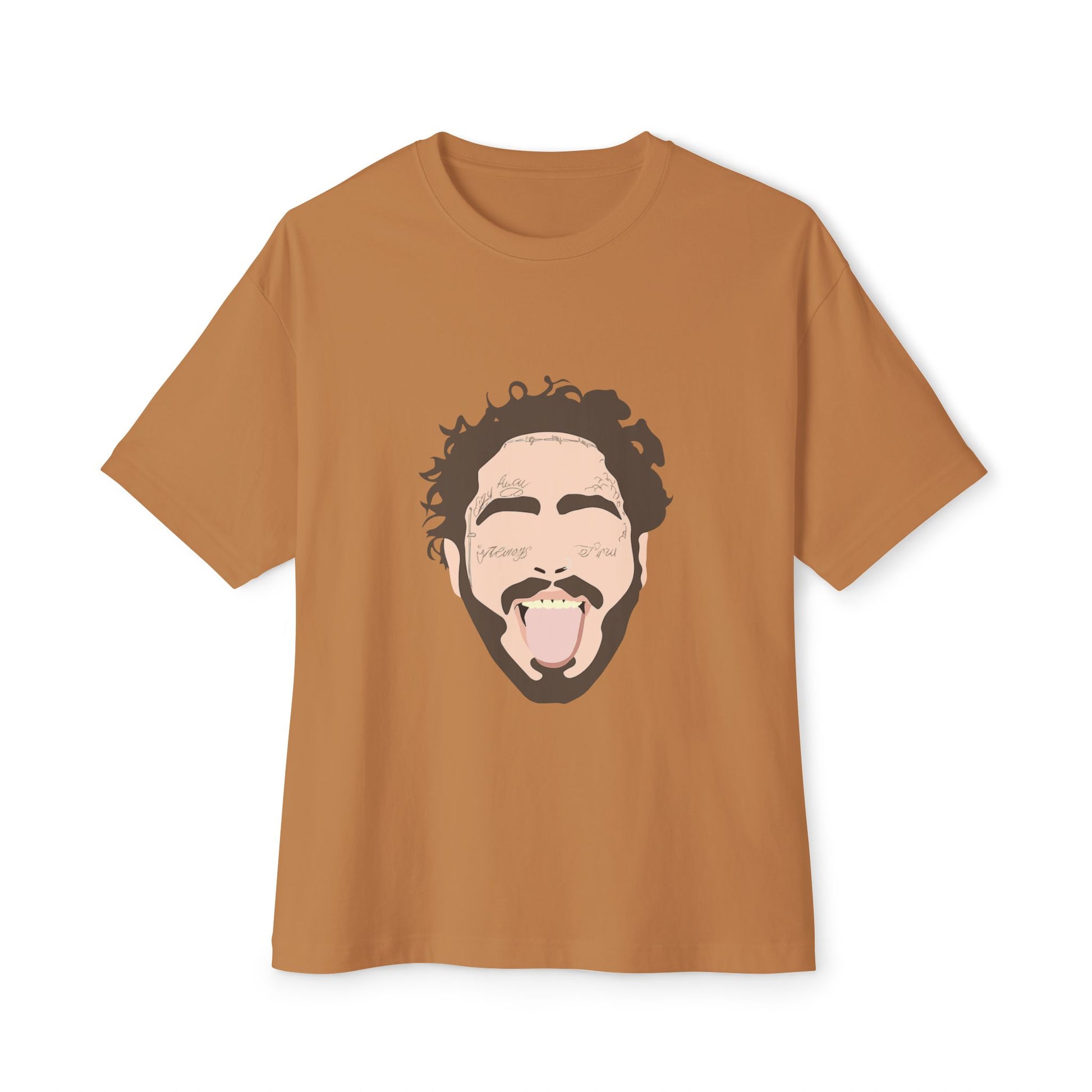 Minimalist Tongue Out Cartoon Face Unisex Oversized Boxy Tee Printify