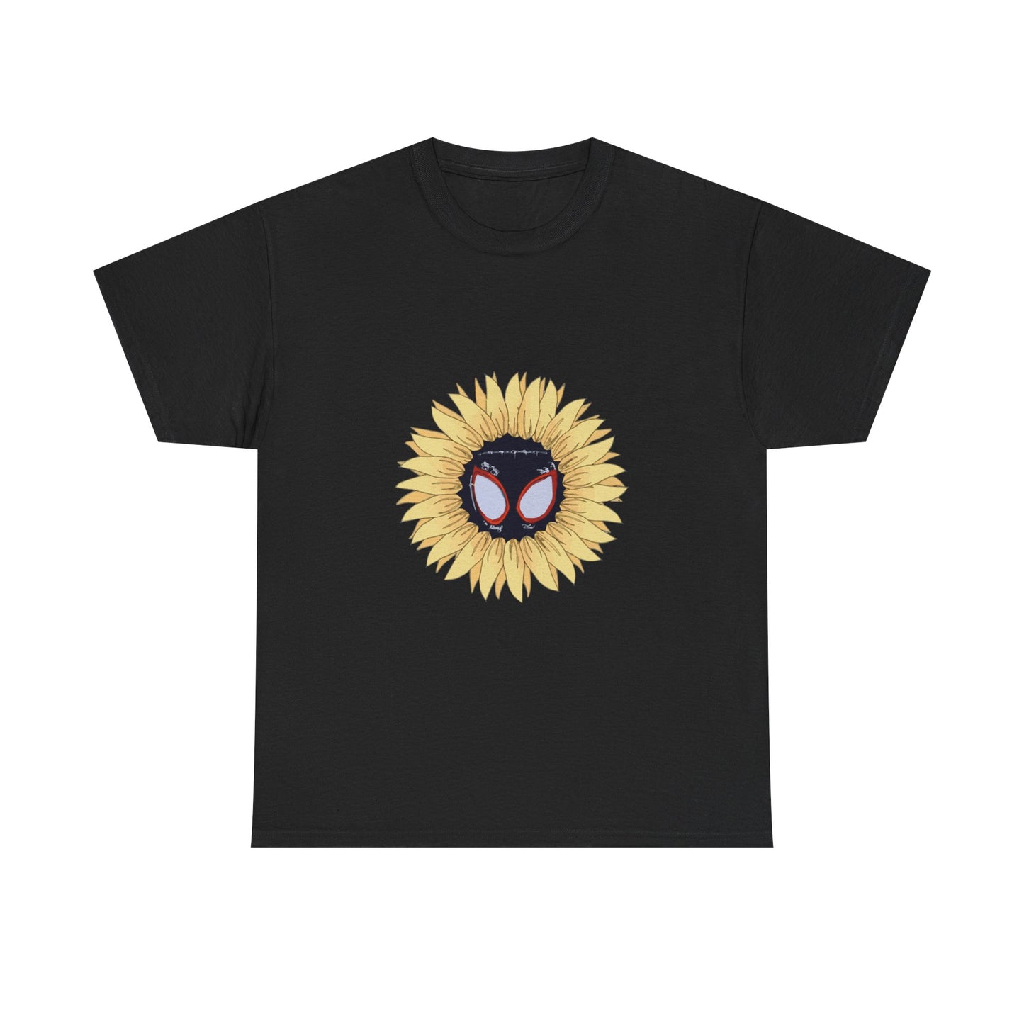 Sunflower Mask Illustration Unisex Heavy cotton Tee Printify