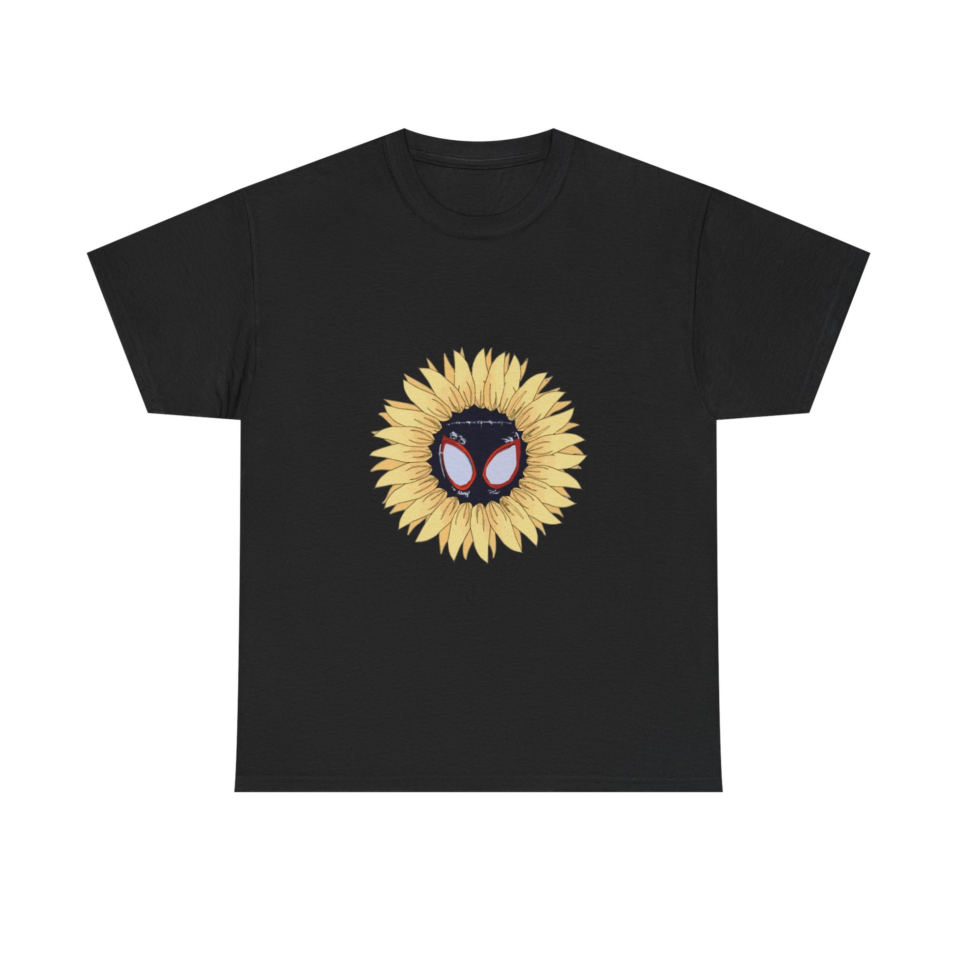Sunflower Mask Illustration Unisex Heavy cotton Tee Printify