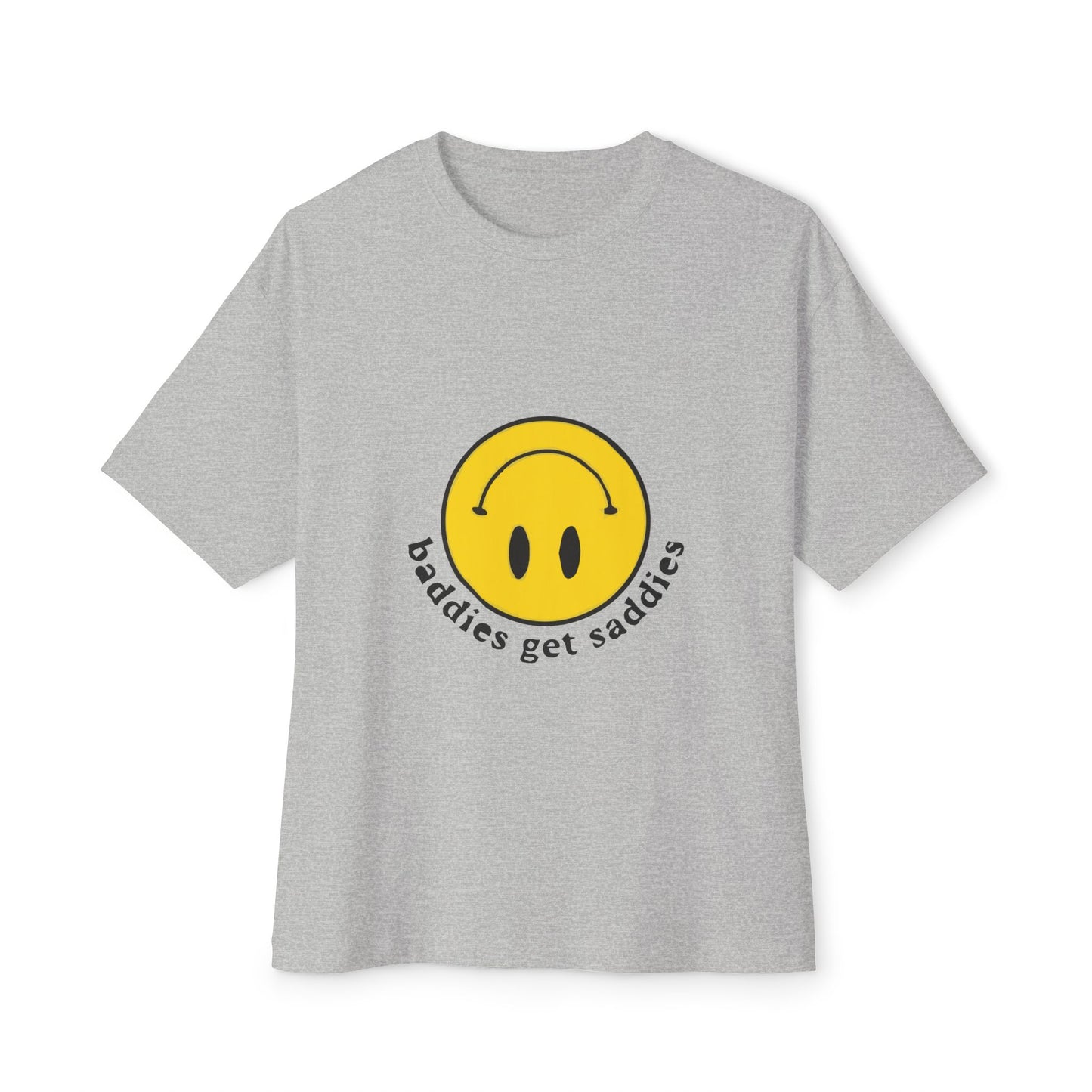 Yellow Smiley Unisex Oversized Boxy Tee - snazzymerch