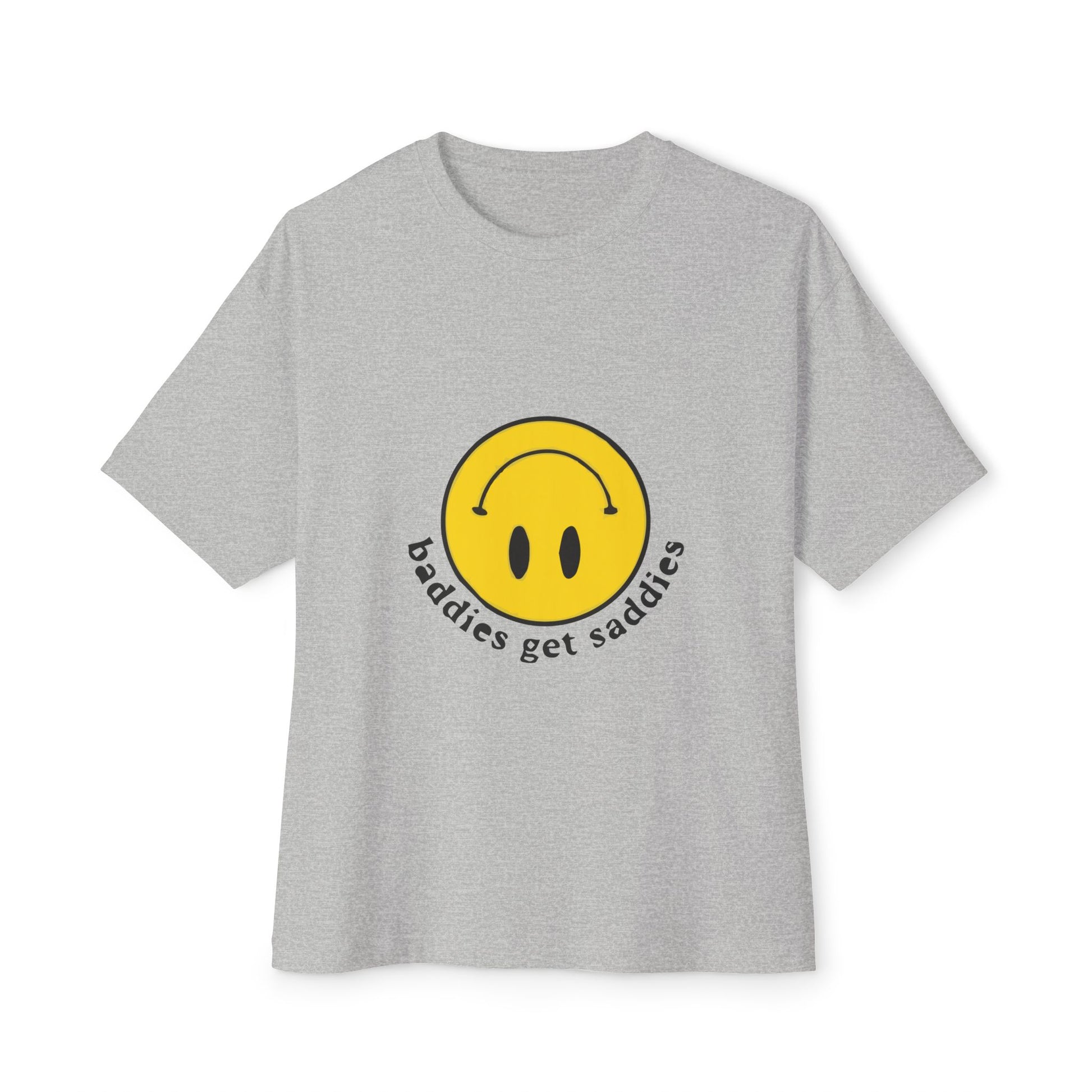 Yellow Smiley Unisex Oversized Boxy Tee - snazzymerch