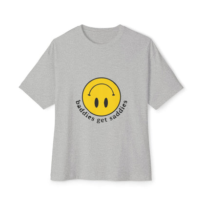 Yellow Smiley Unisex Oversized Boxy Tee - snazzymerch