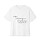 Sparse Minimal Quote Unisex Oversized Boxy Tee - snazzymerch