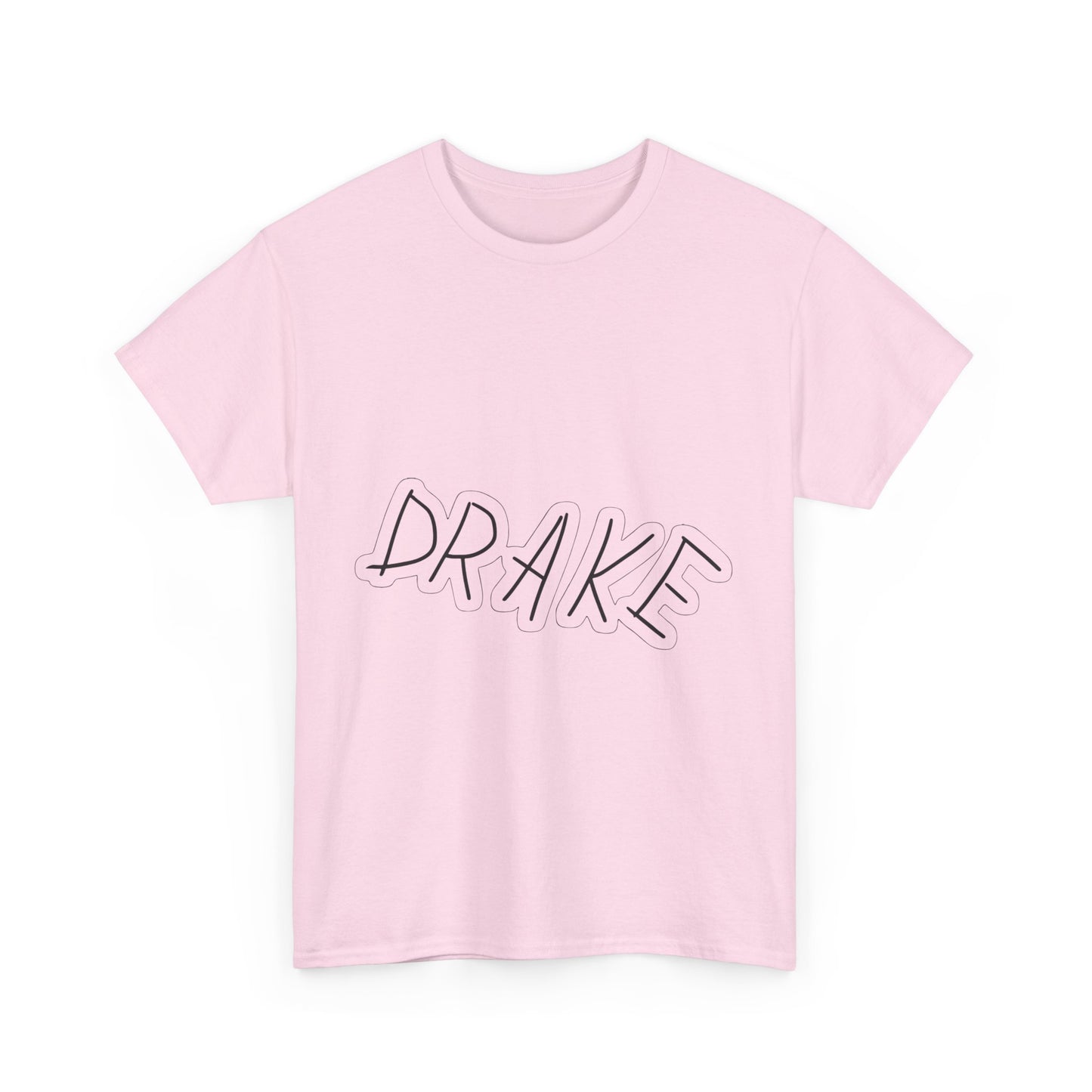 Dra-ke Graffiti Script Heavy Cotton Tee Printify