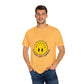 Yellow Smiley Unisex Garment-Dyed T-shirt - snazzymerch