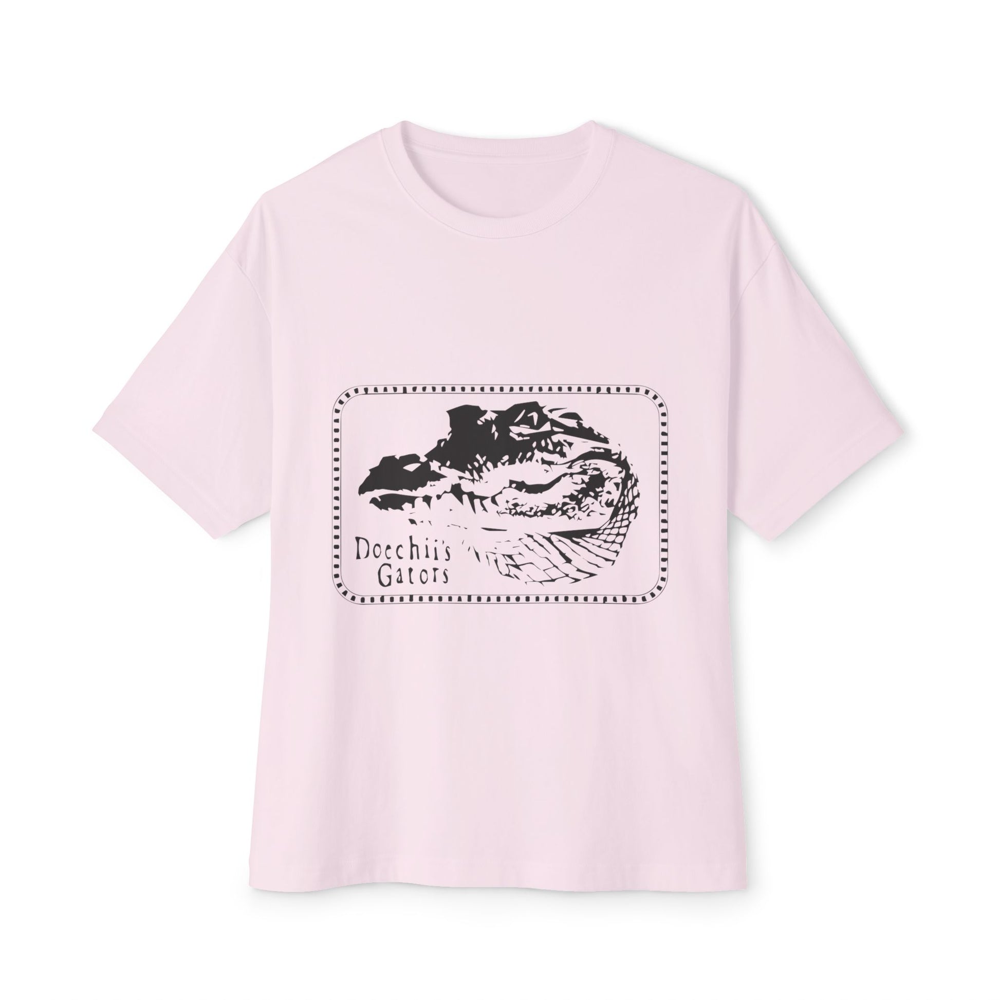 Bold Outline Typography Unisex Oversized Boxy Tee - snazzymerch