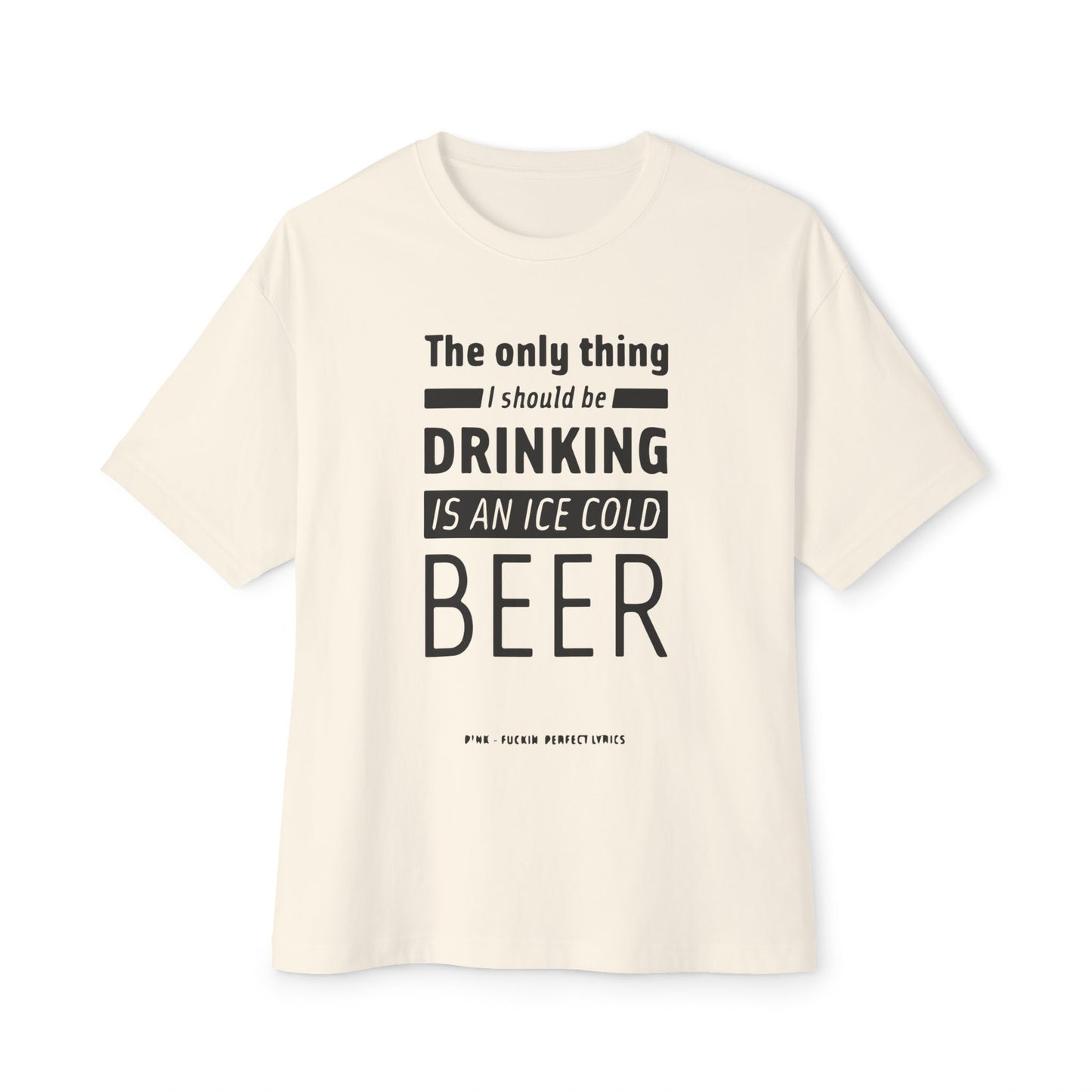 Pop Art Lips & Text Unisex Oversized Boxy Tee - snazzymerch