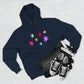 Rainbow Spark Burst Three-Panel Fleece Hoodie - snazzymerch