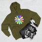 Rainbow Bloom Positivity Three-Panel Fleece Hoodie - snazzymerch
