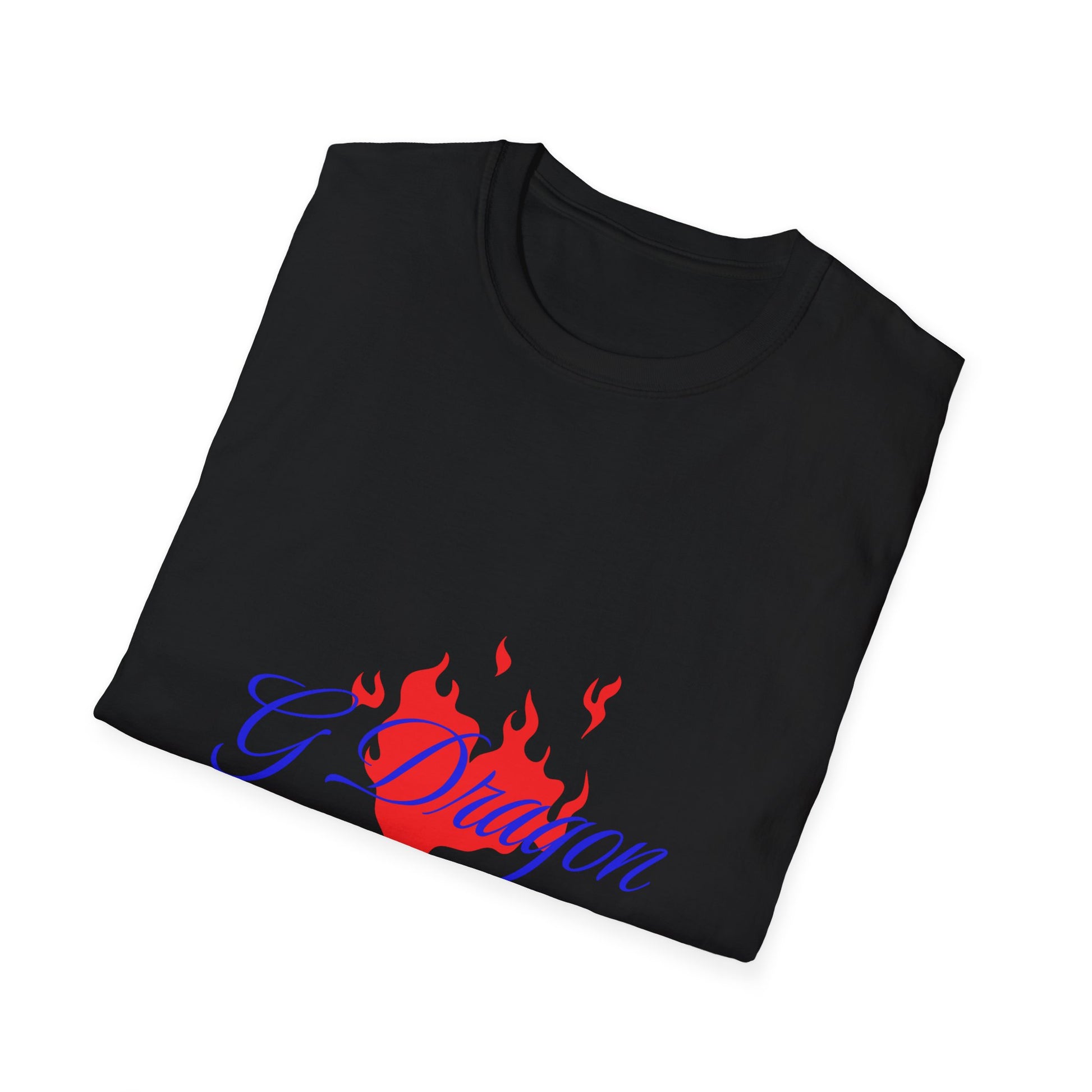 Heart on Fire Bold Script Unisex Softstyle Tee - snazzymerch