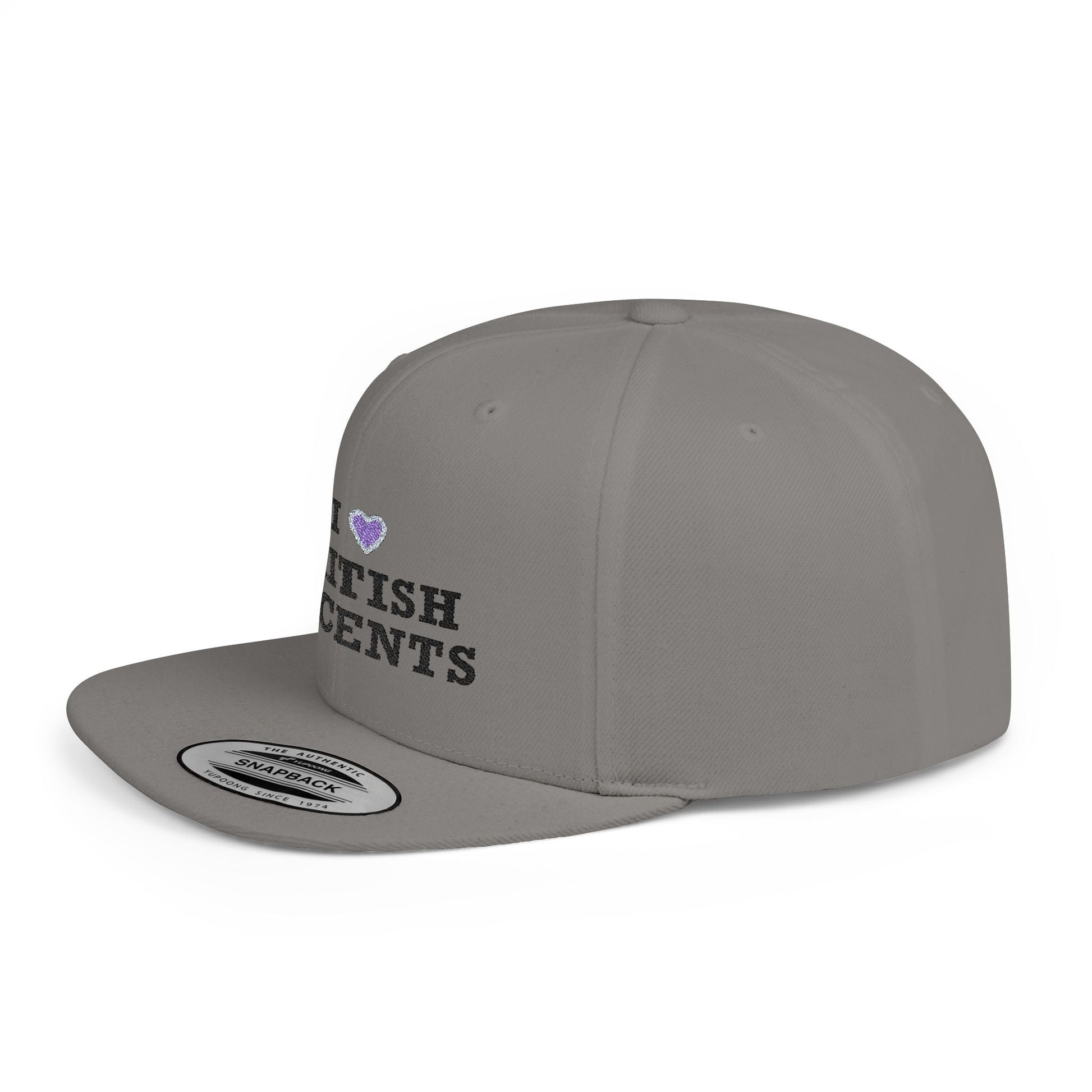 I Love British Accents - Flat Bill Snapback Printify