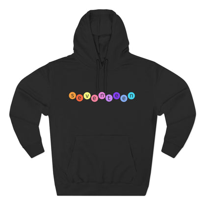 Color Pop Seventeen Three-Panel Fleece Hoodie - snazzymerch