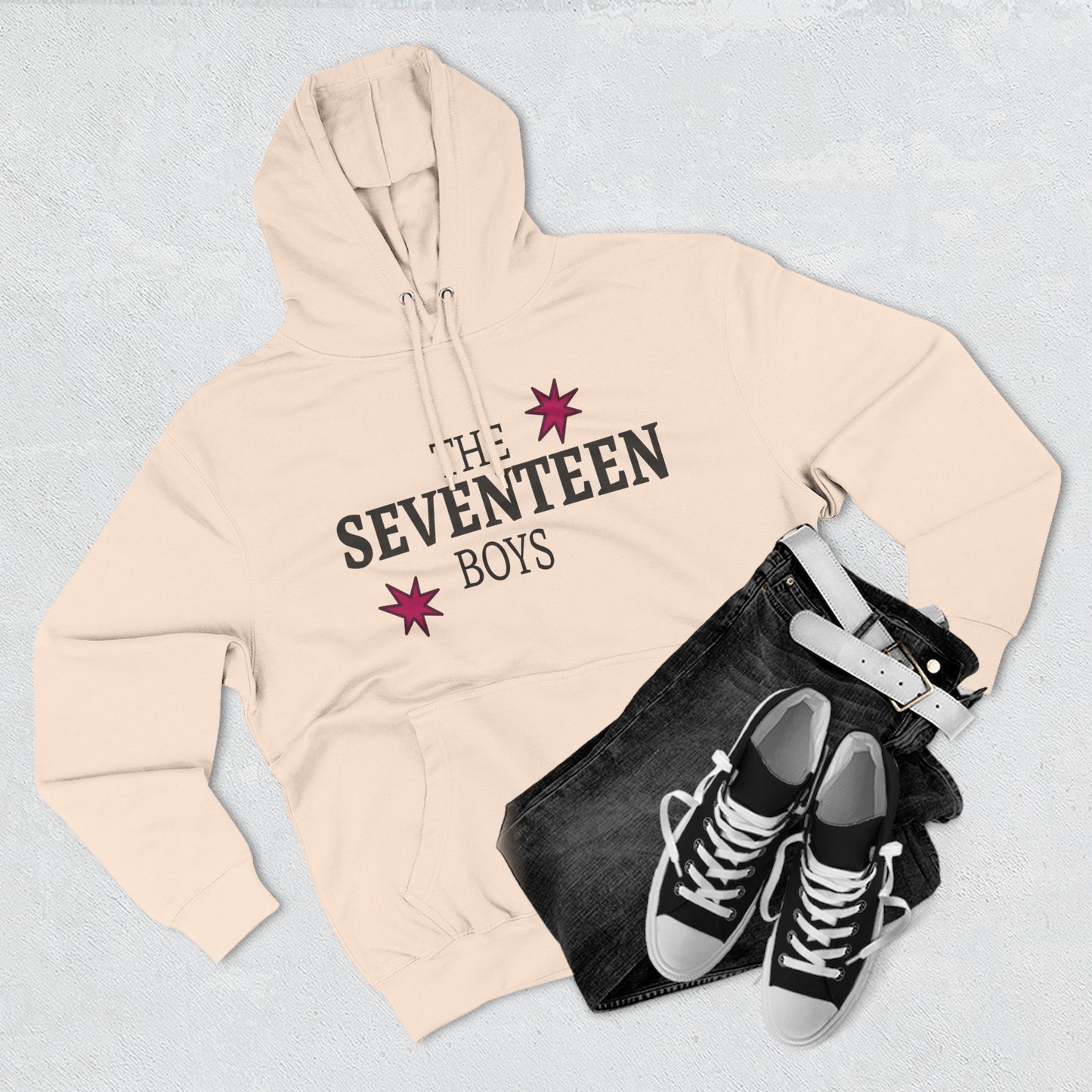 Starburst Seventeen Three-Panel Fleece Hoodie - snazzymerch