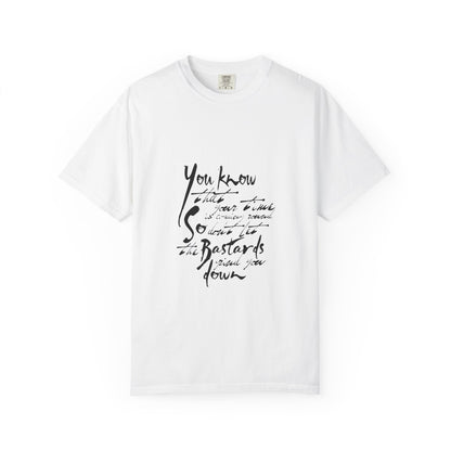 Bold Outline Logo Unisex Garment-Dyed T-shirt - snazzymerch