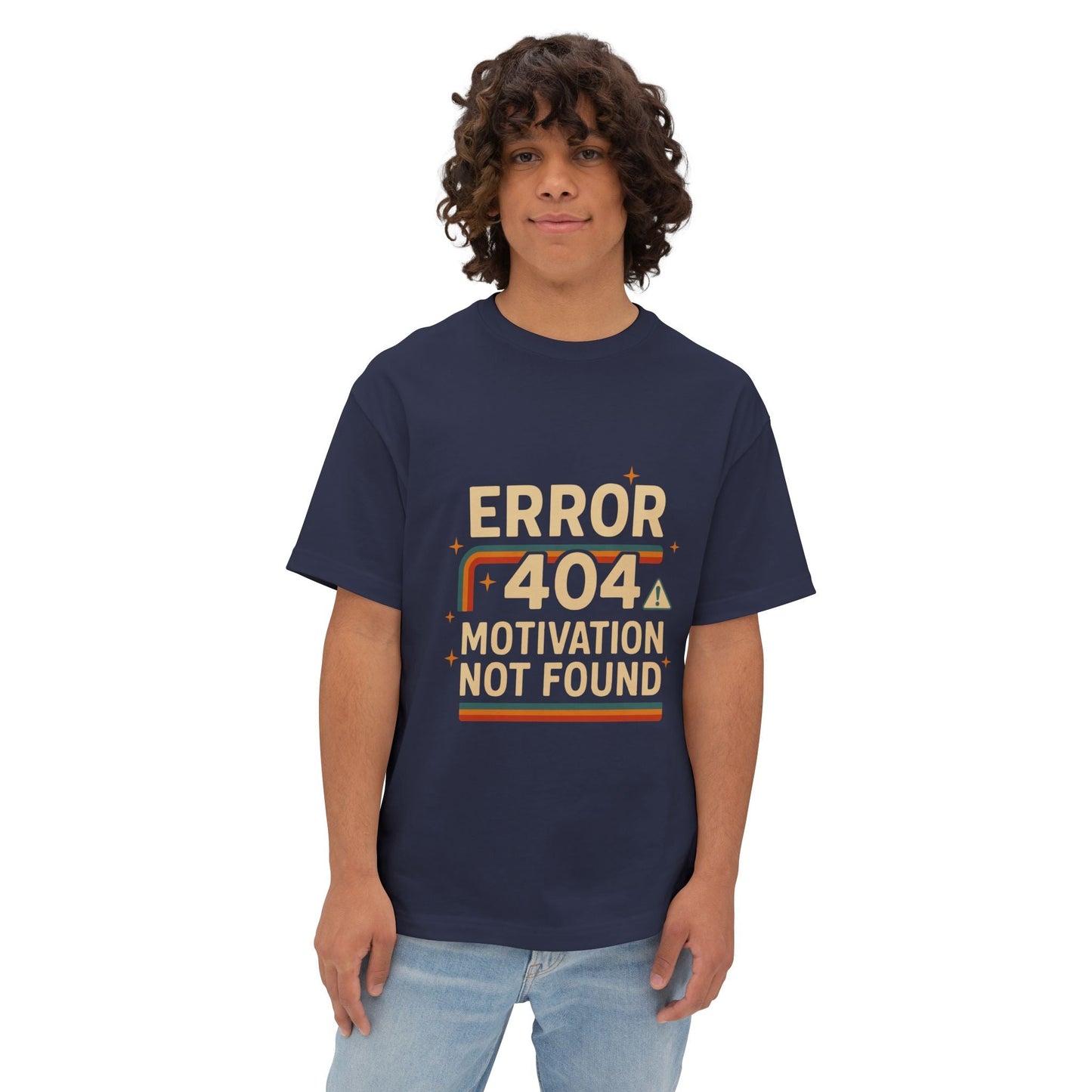 Unisex Oversized Tee – Snazzy Error 404 Edition Printify