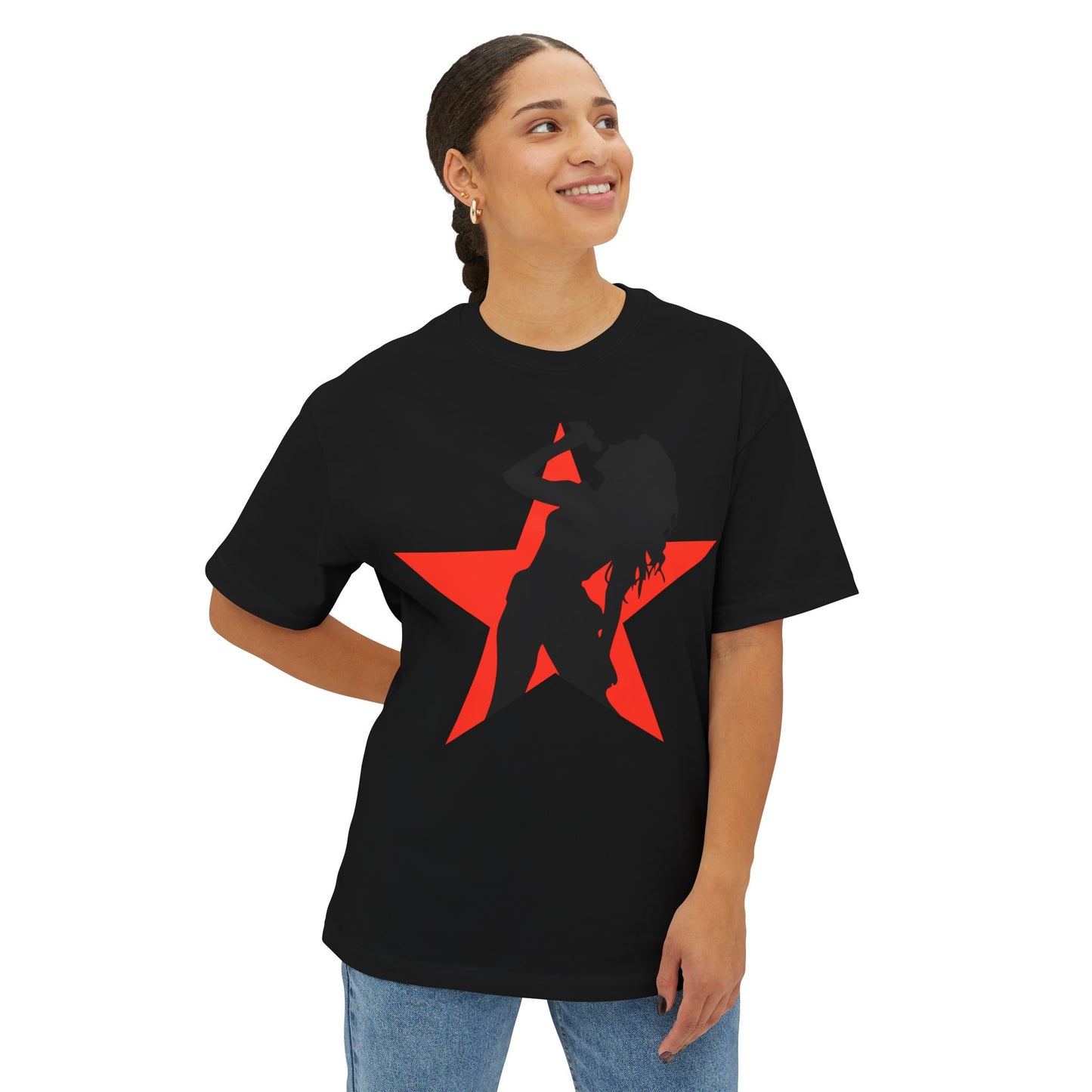 Singing Star Unisex Oversized Boxy Tee - snazzymerch