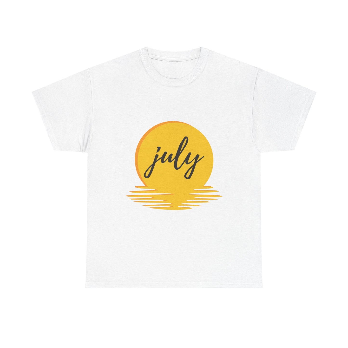 July Sun Graphic Unisex Heavy Cotton Tee - snazzymerch
