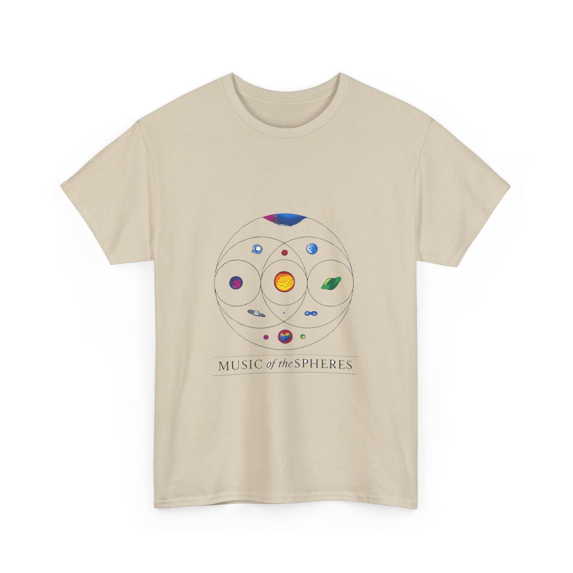 Colorful Planetary Orbit Diagram Unisex Cotton Tee Printify