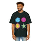 Lucky Star & Clover Patch Men's Heavy Oversized Tee - snazzymerch