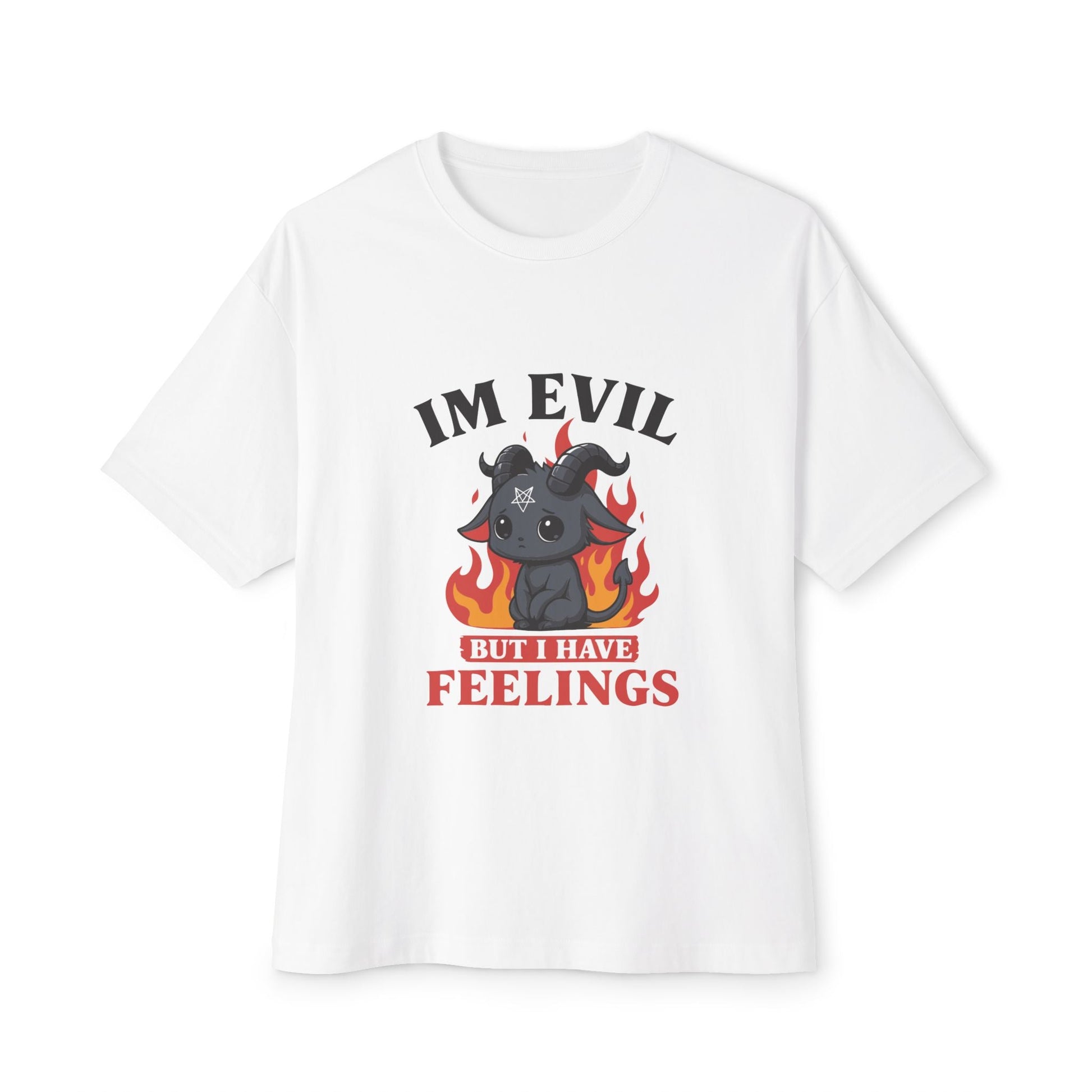 Oversized boxy Tee – Snazzy Evil Edition Printify