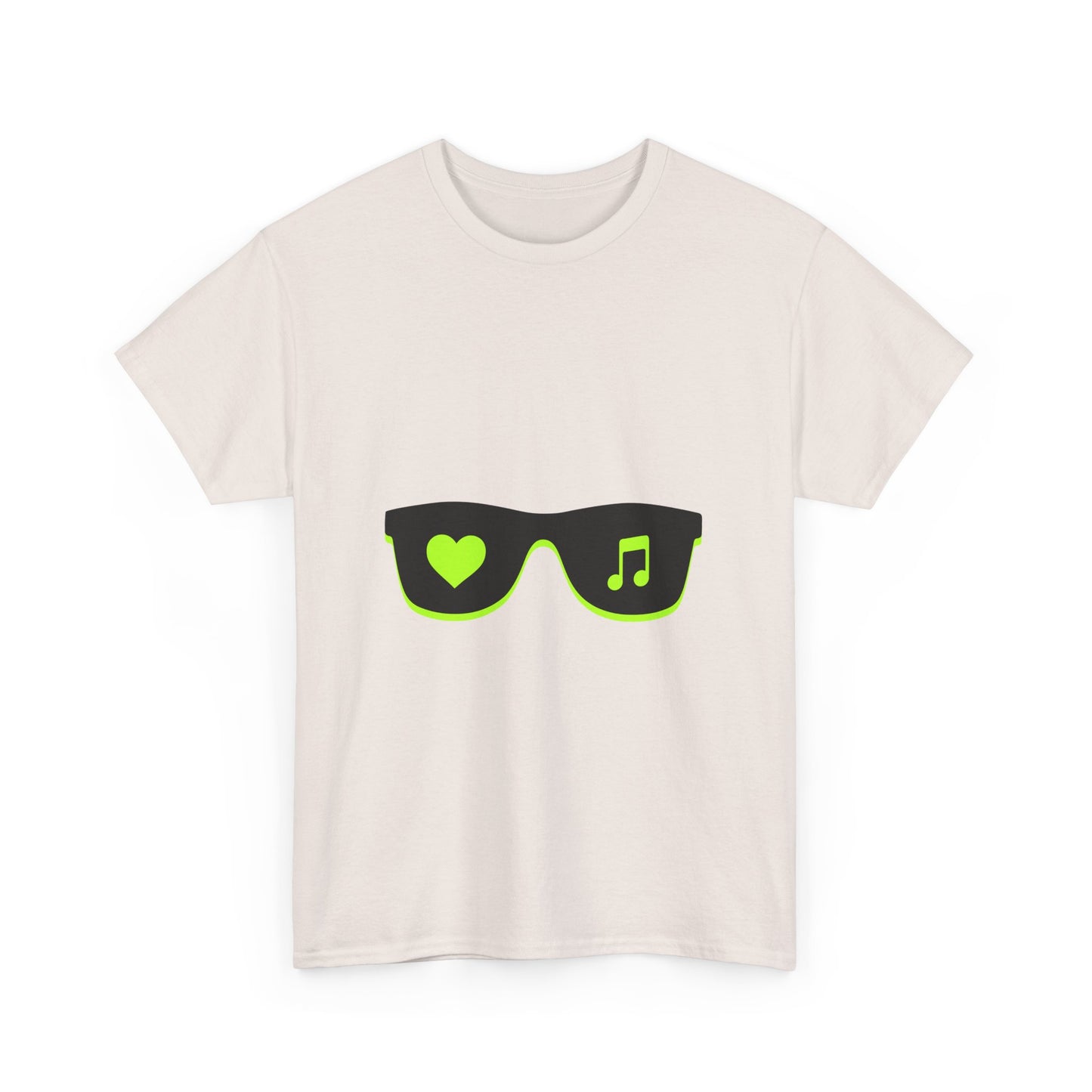 Neon Love Notes Unisex Heavy cotton tee Printify