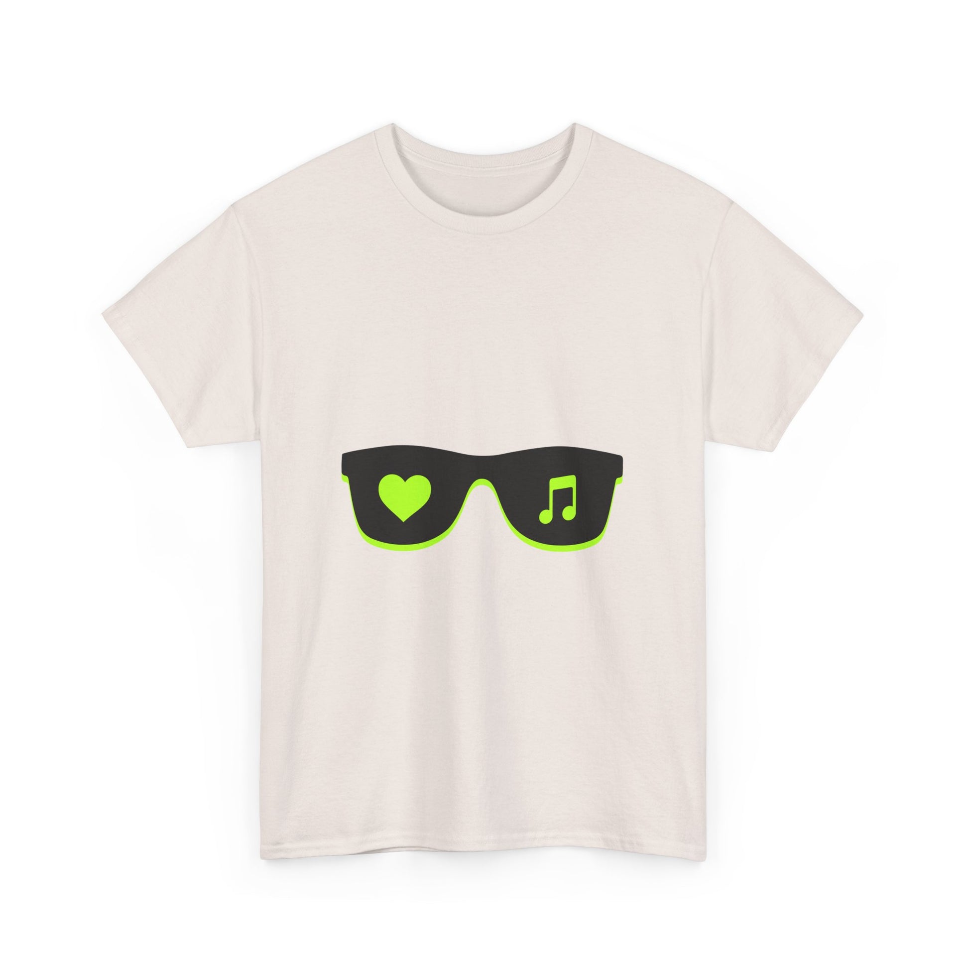 Neon Love Notes Unisex Heavy cotton tee Printify