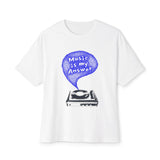 Music Is My Answer Unisex oversized Boxy Tee - snazzymerch