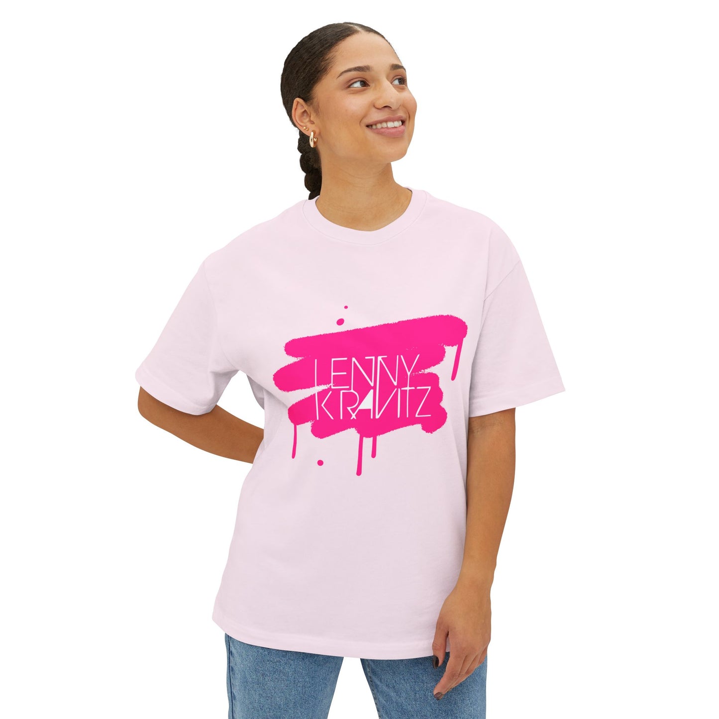 Electric Graffiti Drip Unisex Oversized Boxy tee Printify