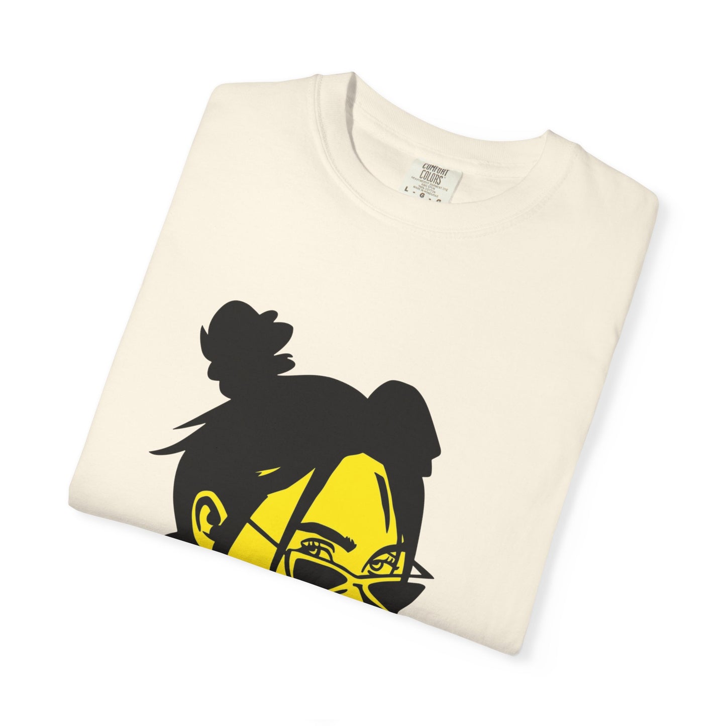 Billie Eilish Inspired Dyed T-shirt – Neon Mood Portrait Edition Printify