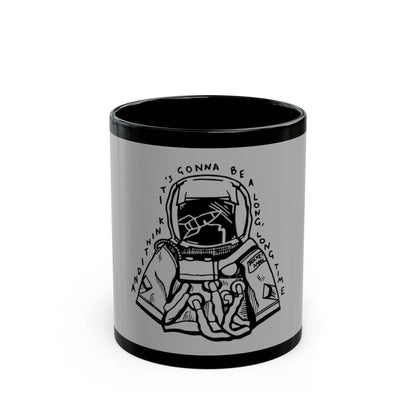 Outline Face Design Black Mug (11oz, 15oz) - snazzymerch