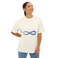 Cosmic Infinity Loop Unisex Oversized Boxy Tee Printify