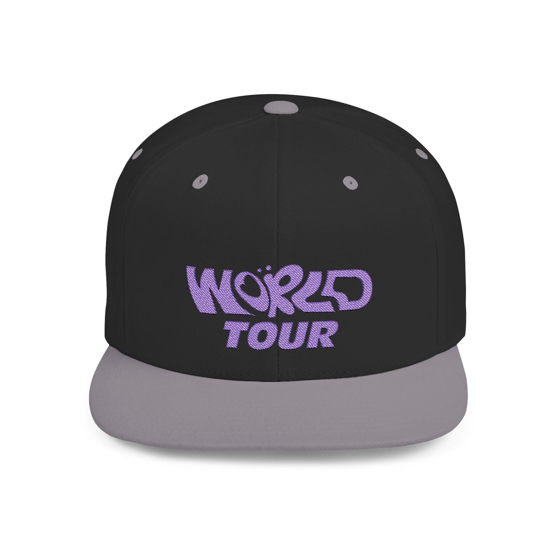 World Tour Bubble Letter- Flat Bill Snapback Printify