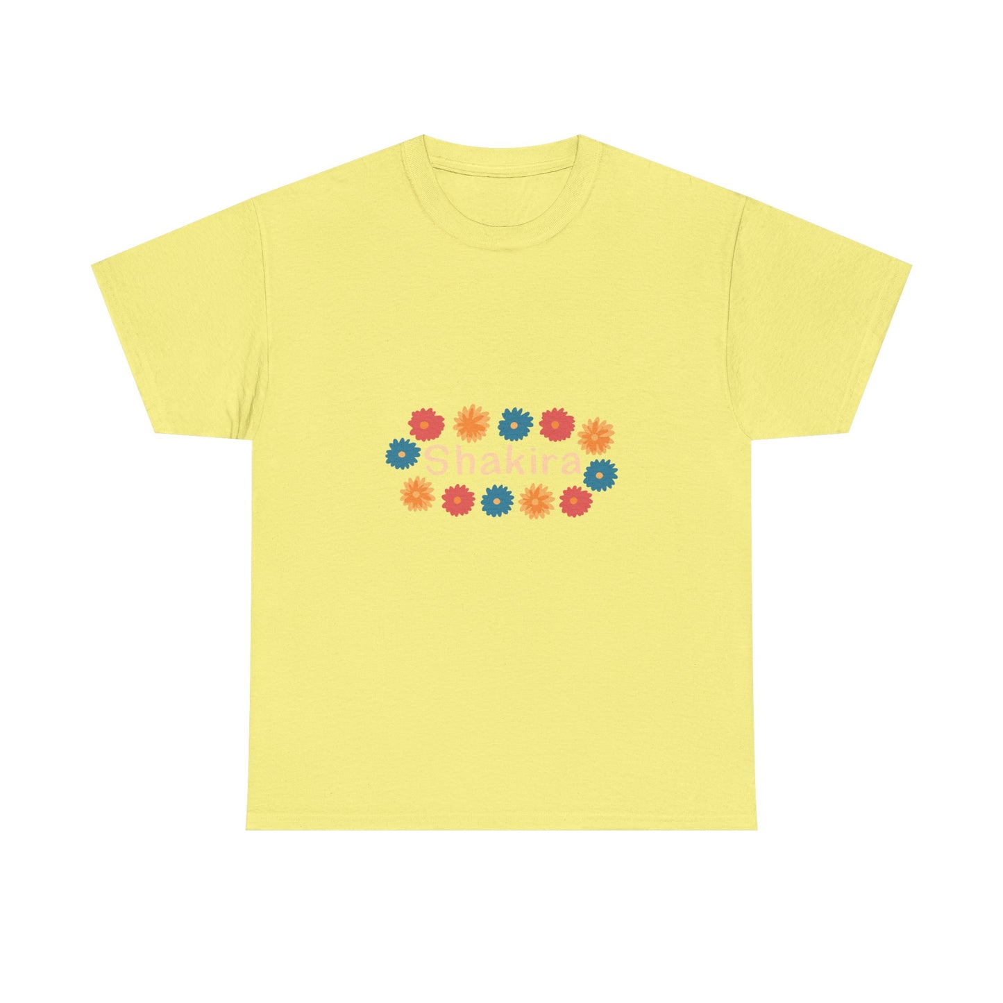 Retro Floral Groove Unisex Heavy cotton tee Printify