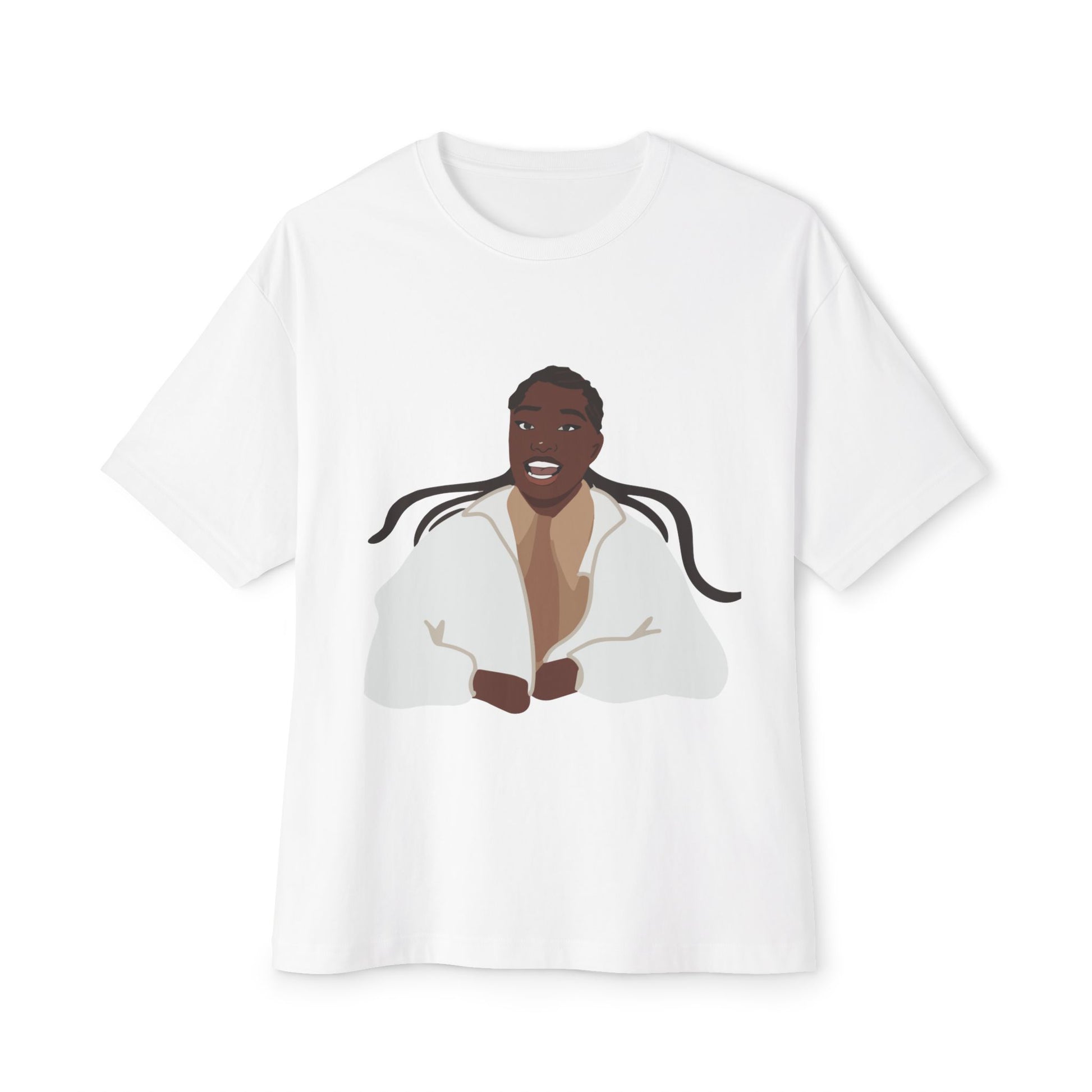 Vector Portrait Unisex Oversized Boxy Tee - snazzymerch