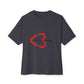 Minimal Heart Symbol Unisex oversized Boxy Tee - snazzymerch