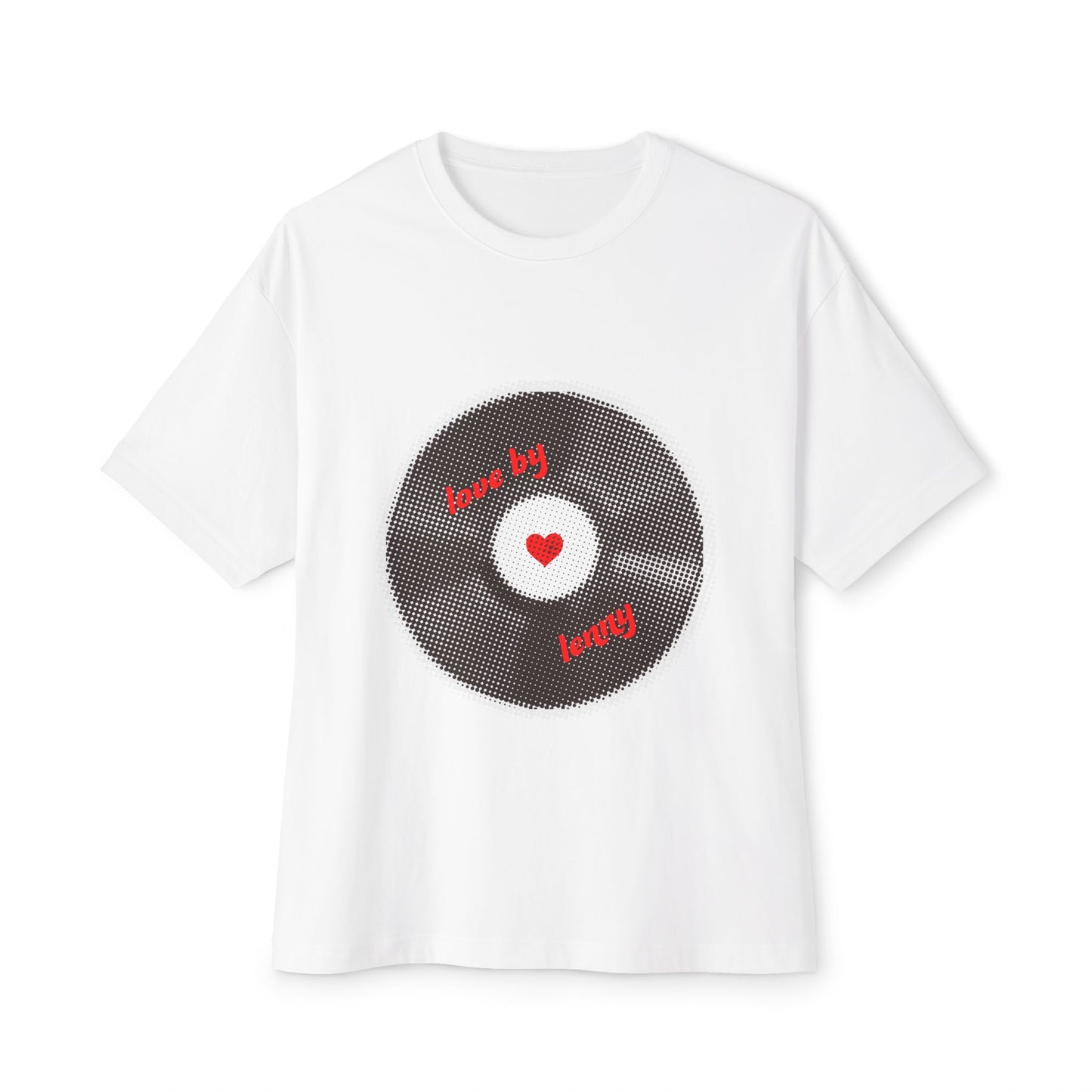 Vinyl Love Spin Unisex Oversized Boxy tee Printify