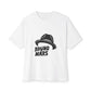 Top Hat Vibe Graphic Unisex Oversized Boxy Tee Printify