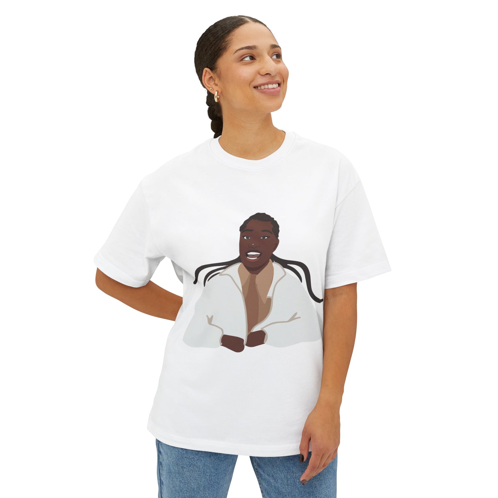 Vector Portrait Unisex Oversized Boxy Tee - snazzymerch