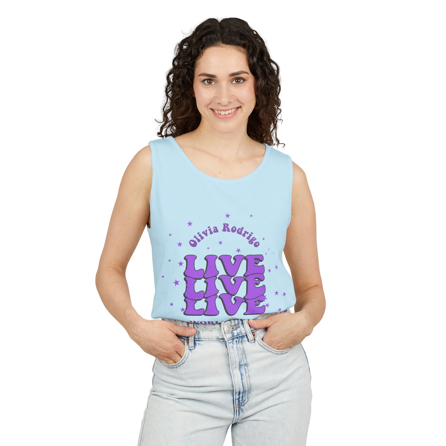 Olivia Rodrigo Live World Tour-Dyed Tank Top Printify
