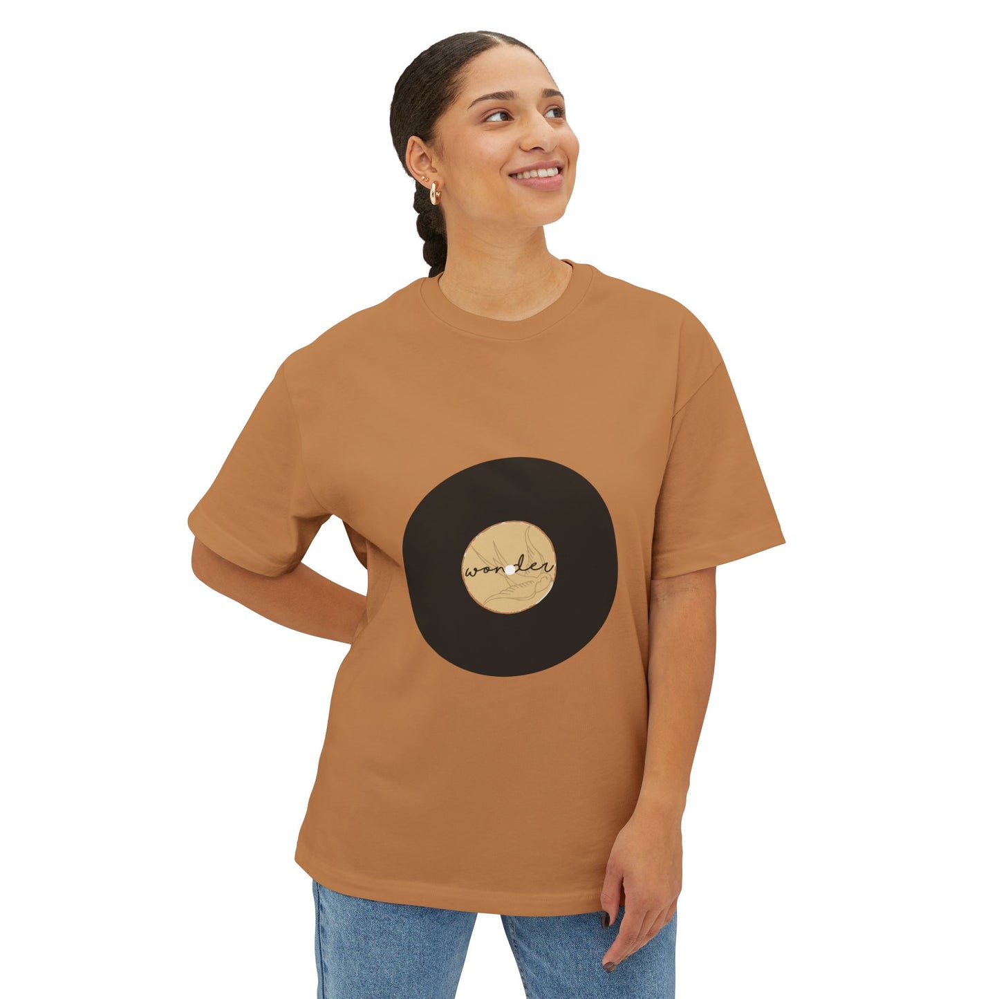 Wonder Spin Unisex Oversized Boxy Tee Printify