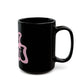 Retro Pink “Stay Weird” Typography Black Mug (11oz, 15oz) - snazzymerch