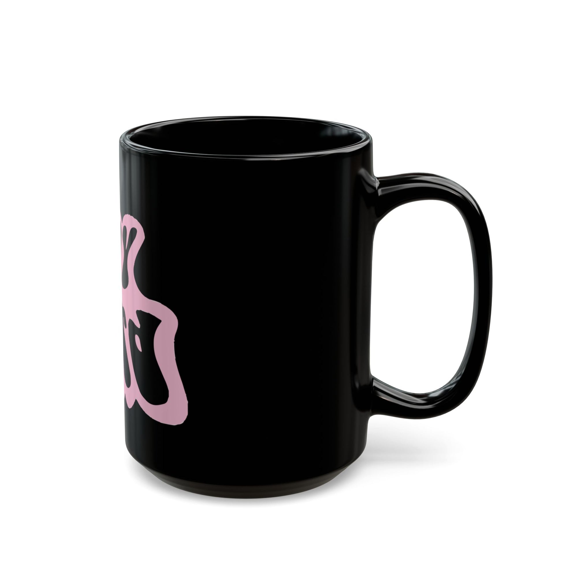 Retro Pink “Stay Weird” Typography Black Mug (11oz, 15oz) - snazzymerch