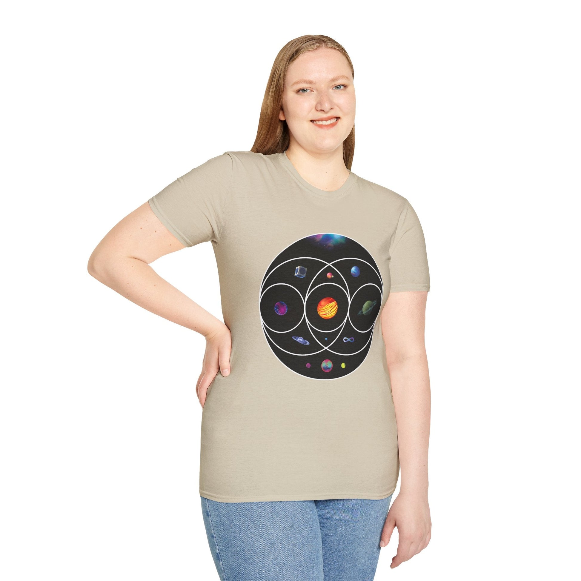 Unisex Softstyle T-Shirt Inspired by Coldplay’s Illustration Concept Printify
